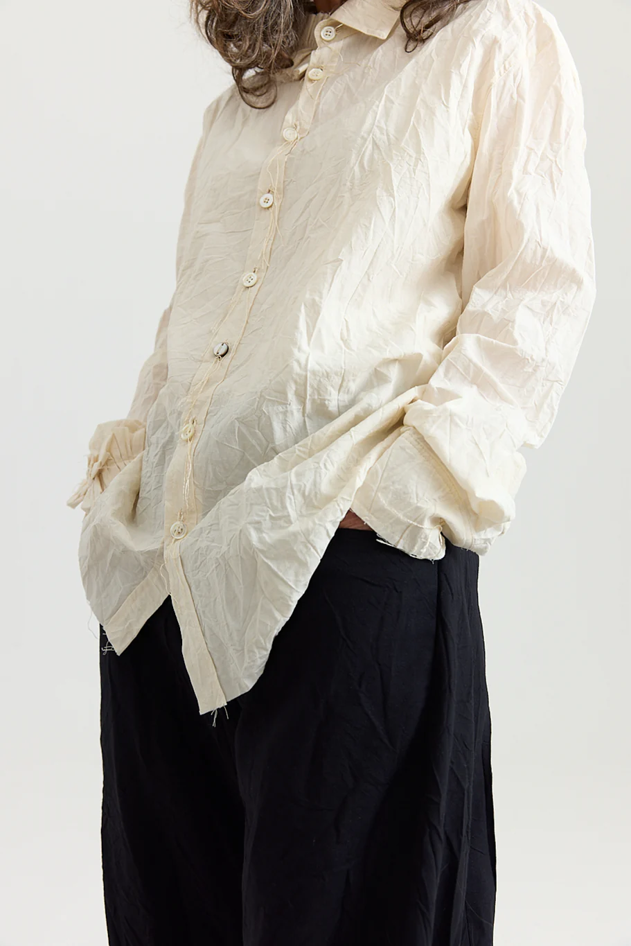 Archivio J.M. Ribot - Shirt with Rouched Neck - Image 3