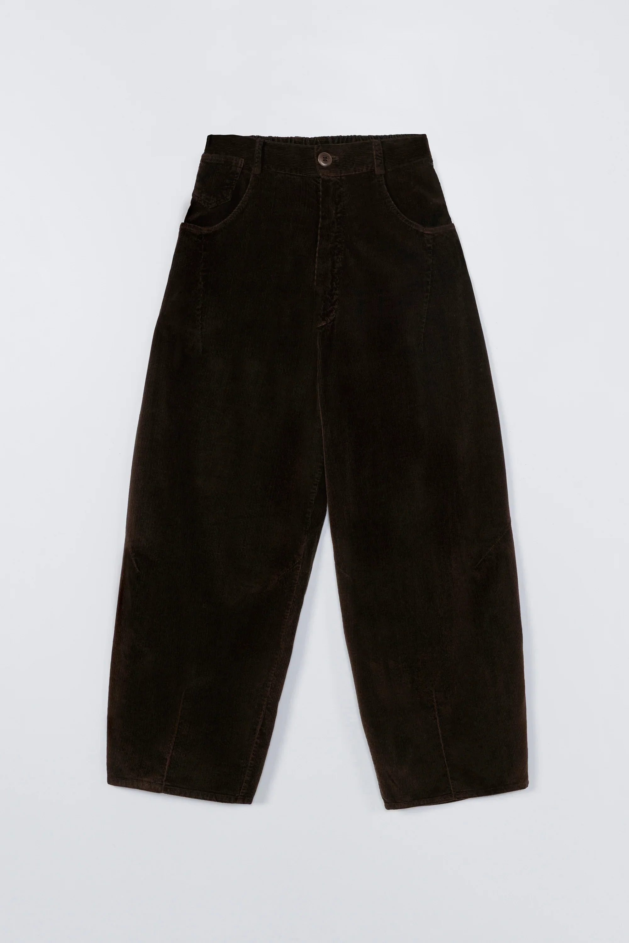 Cordera - Corduroy Baggy Pants - Brown - Image 4