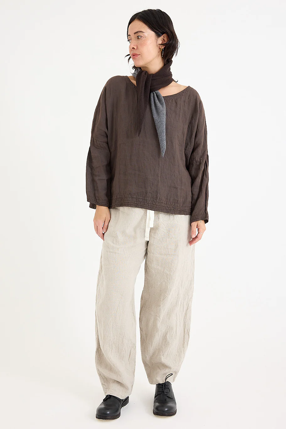 Lovat + Green - Anna Scarf - Grey - Image 3
