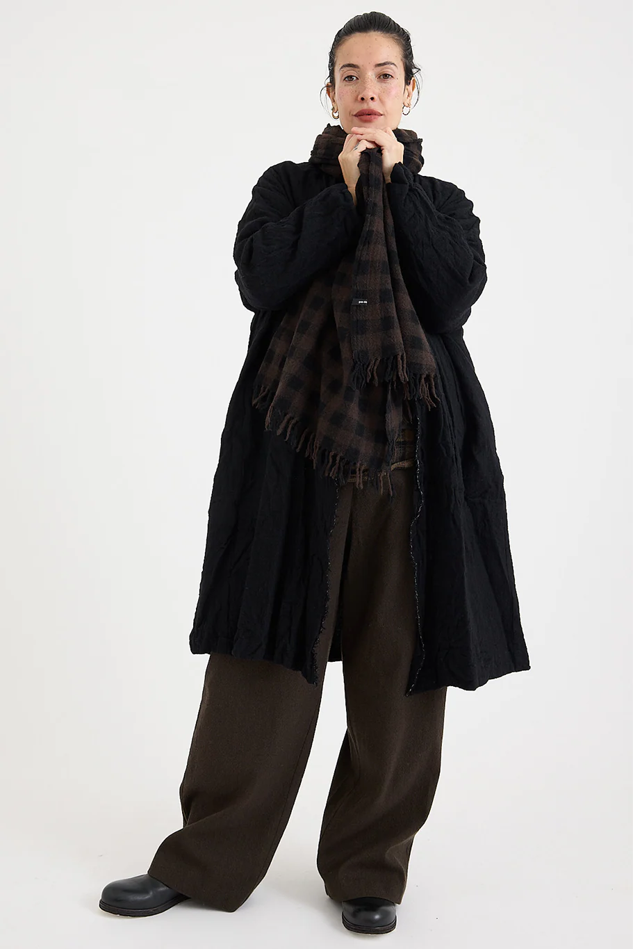 Pas de Calais - Cashmere Check Scarf - Image 6