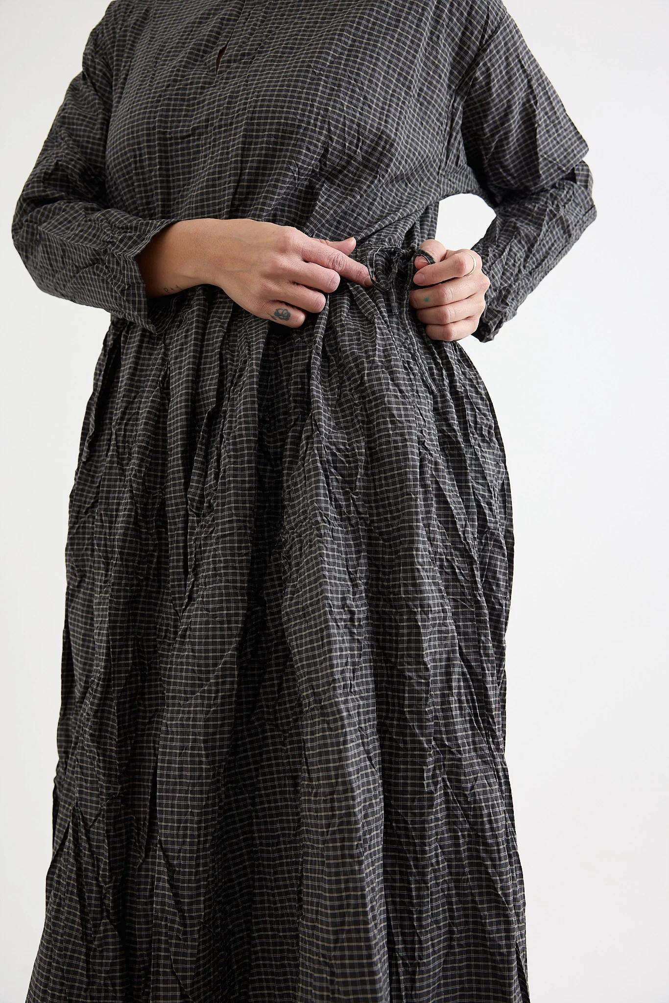 Pas de Calais - Washed Organic Cotton Check Dress - Image 3
