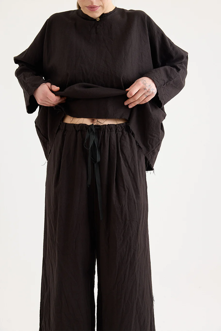 SCHA - Cotton Flannel - Deep Pockets - Wide Leg Pant - Image 3