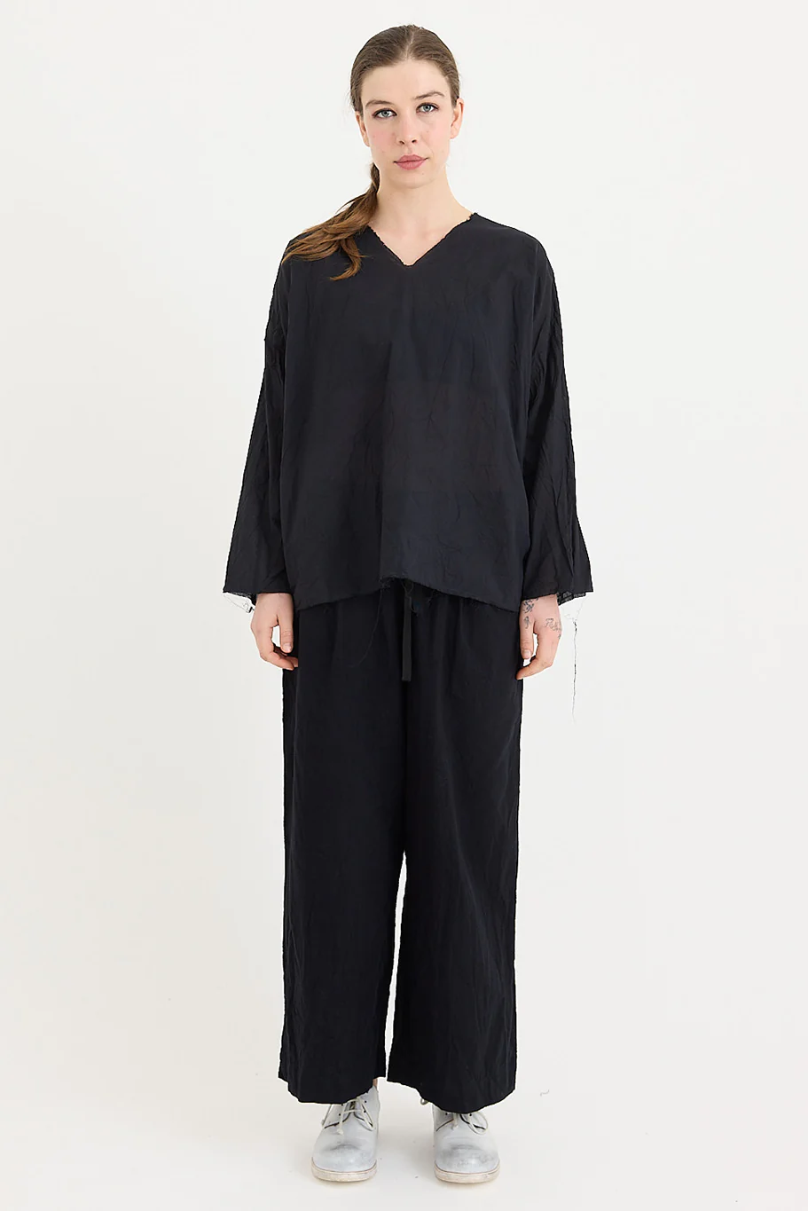 SCHA - Cotton Flannel - Deep Pockets - Wide Leg Pant - Image 9