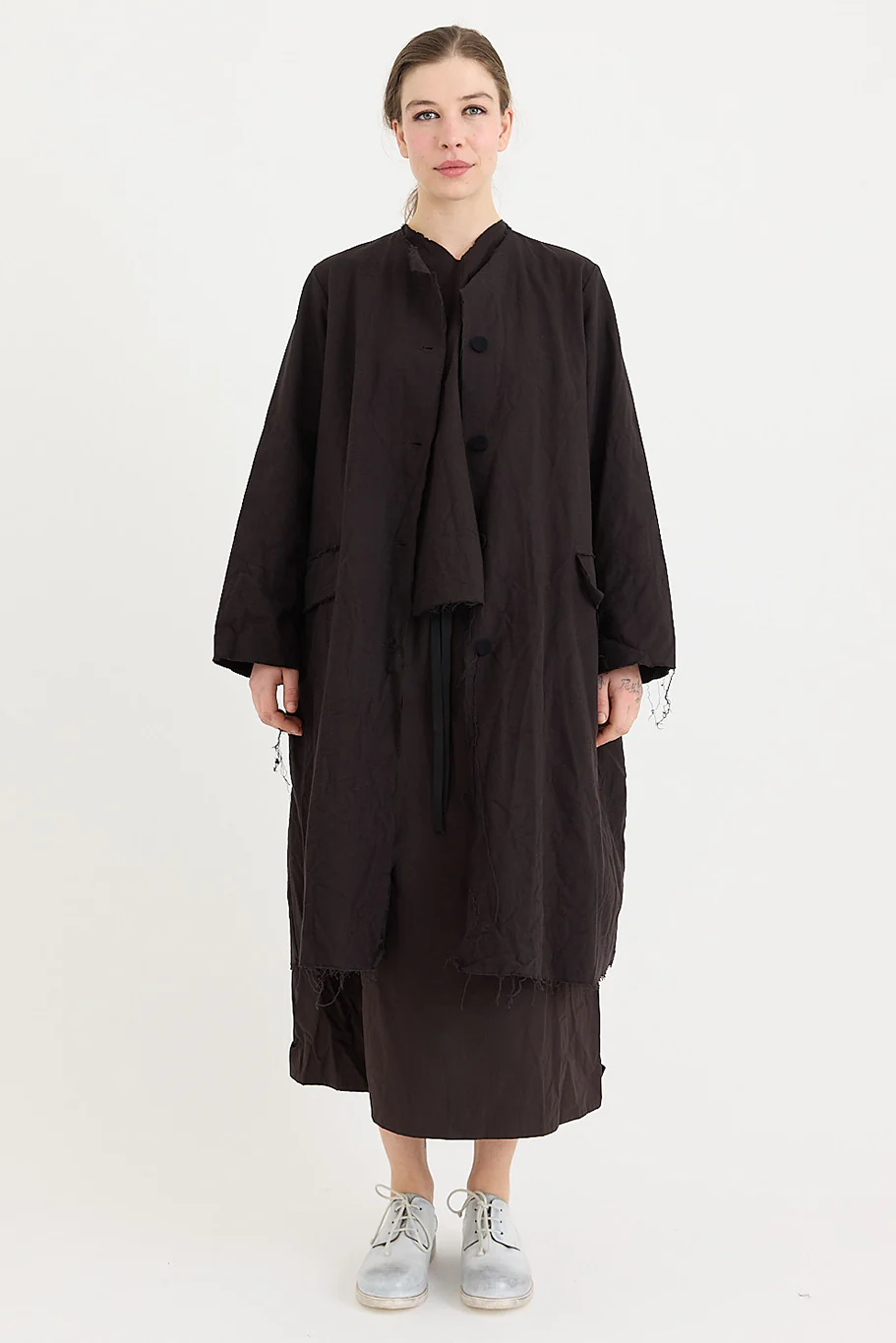 SCHA - Cotton Flannel - Button-Down Cosy Coat - Image 3