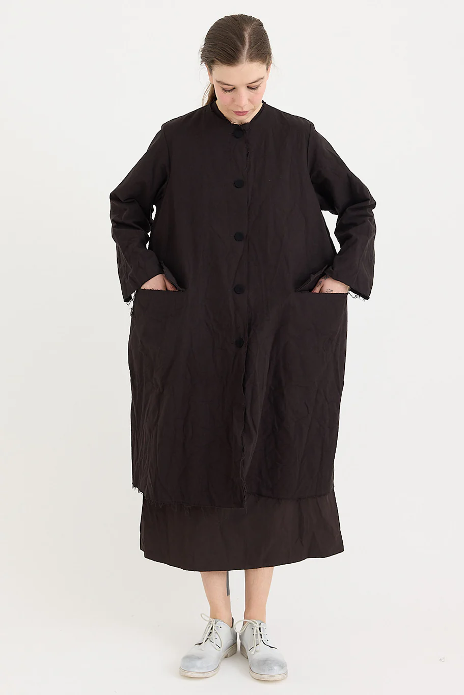 SCHA - Cotton Flannel - Button-Down Cosy Coat - Image 8