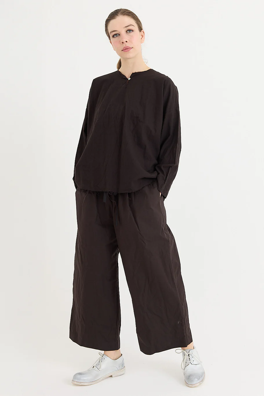 SCHA - Waxed Cotton - Deep Pockets - Wide Leg Pant - Image 3