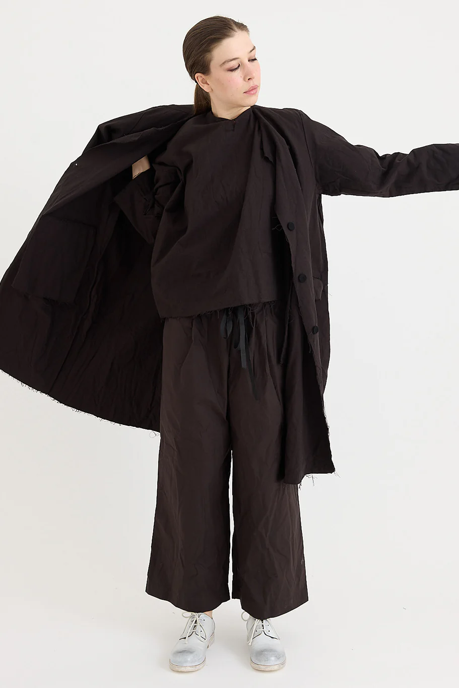 SCHA - Waxed Cotton - Deep Pockets - Wide Leg Pant - Image 5