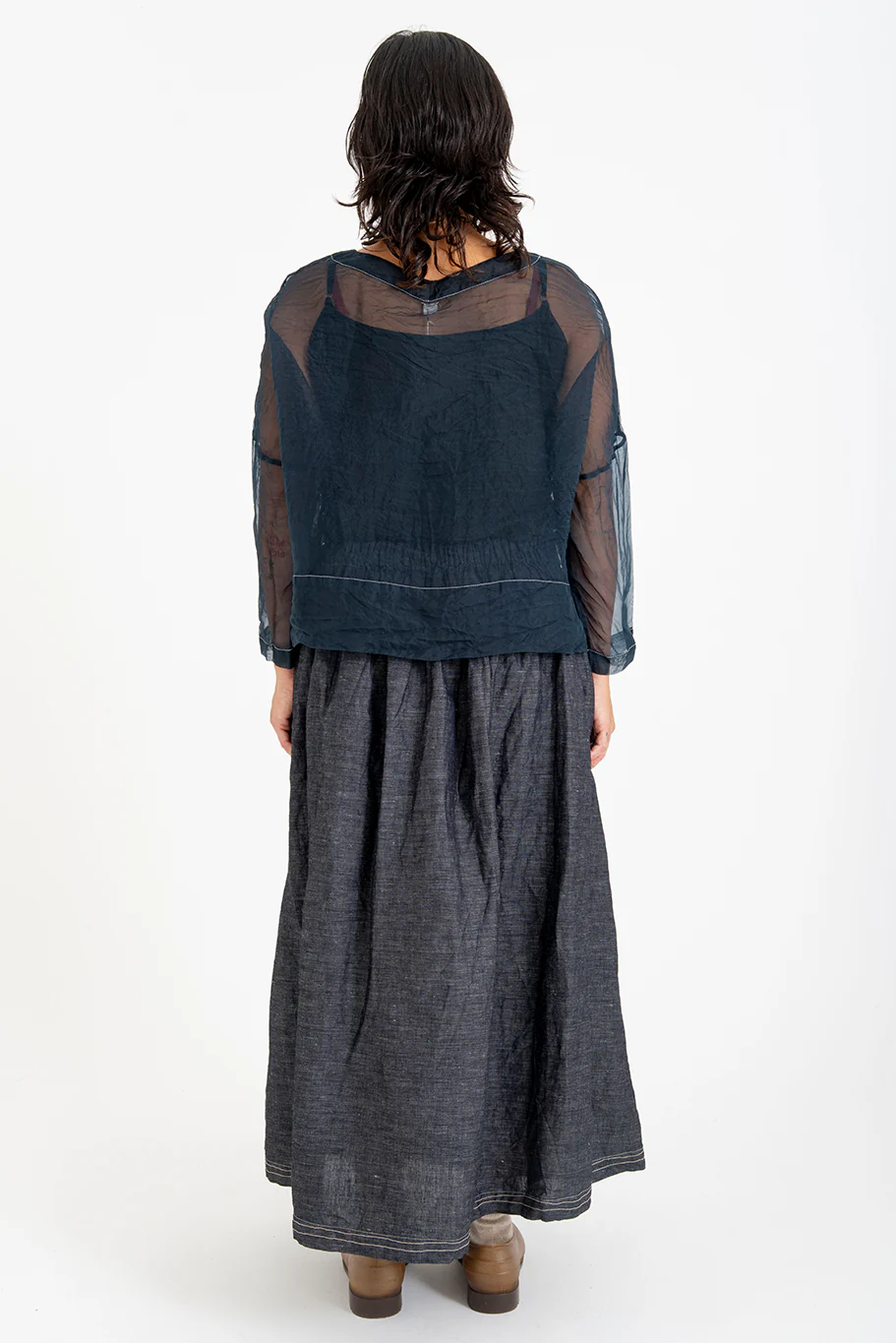 Bukeshla - Briar Box Top - Navy Organza - Image 8