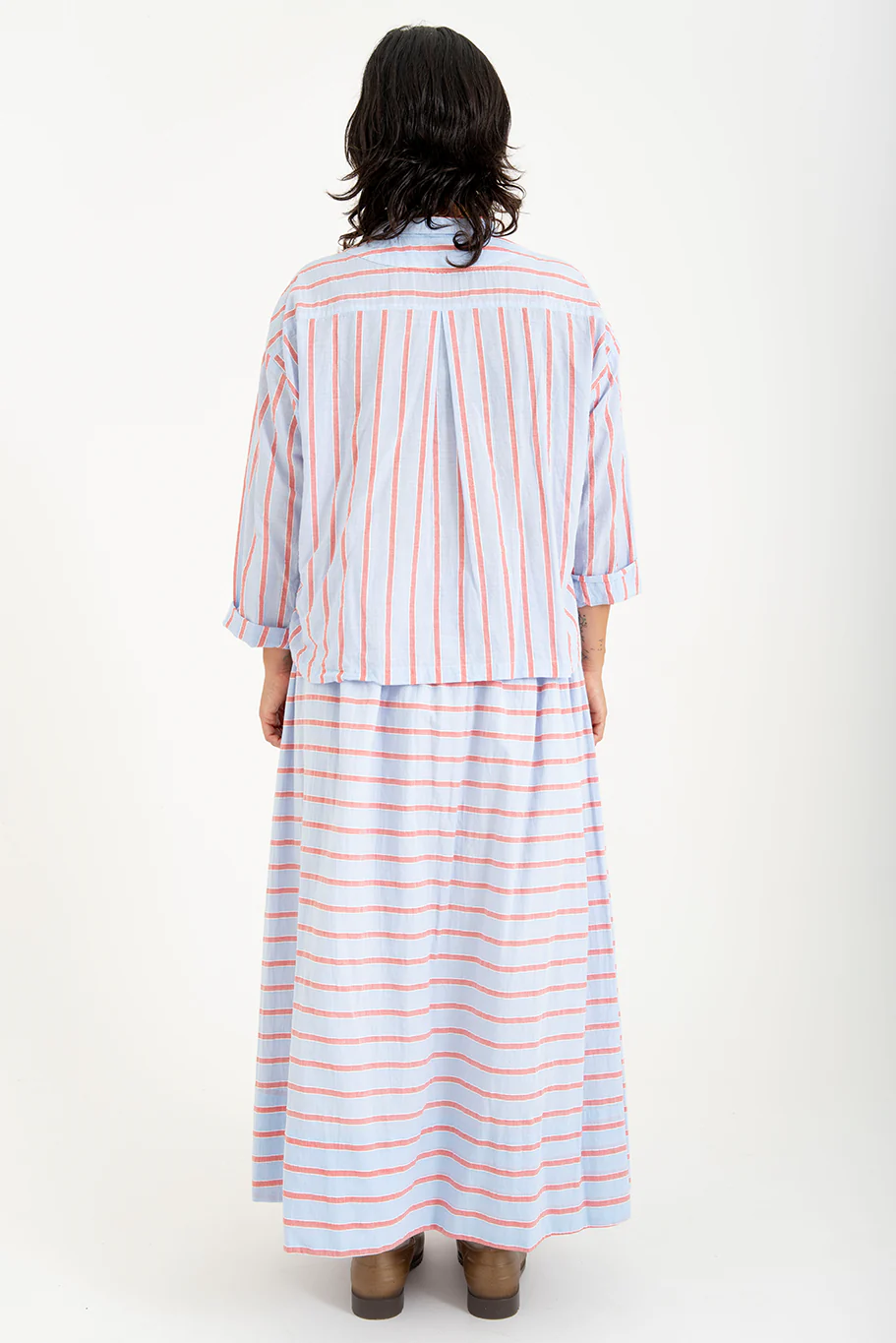Bukeshla - Cactus Skirt - Japanese Striped Cotton - Image 6