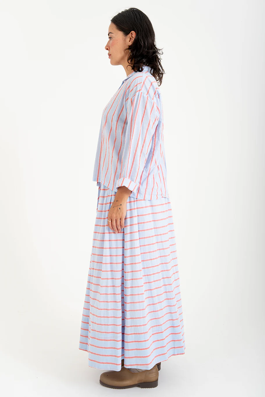 Bukeshla - Cactus Skirt - Japanese Striped Cotton - Image 7