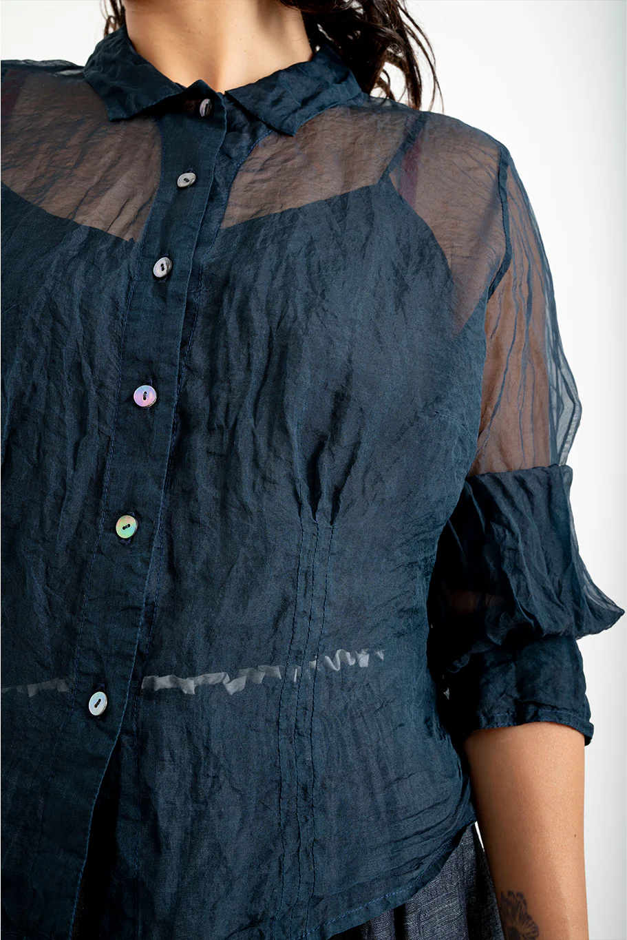 Bukeshla - Florence Blouse - Navy Organza - Image 6