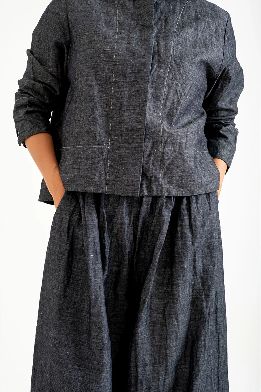 Bukeshla - Rosemary Pant - Charcoal Linen Cotton - Image 4