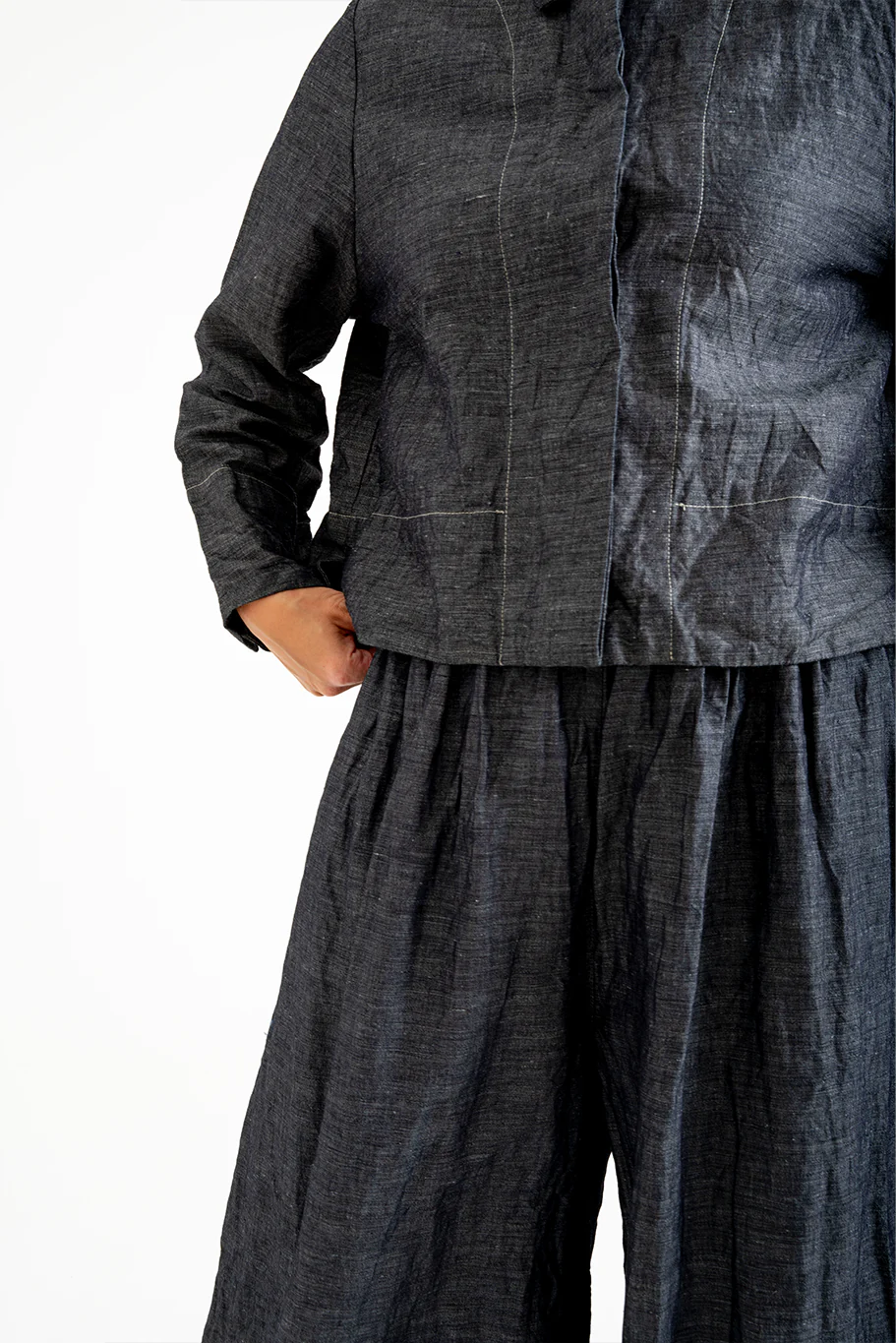 Bukeshla - Rosemary Pant - Charcoal Linen Cotton - Image 5