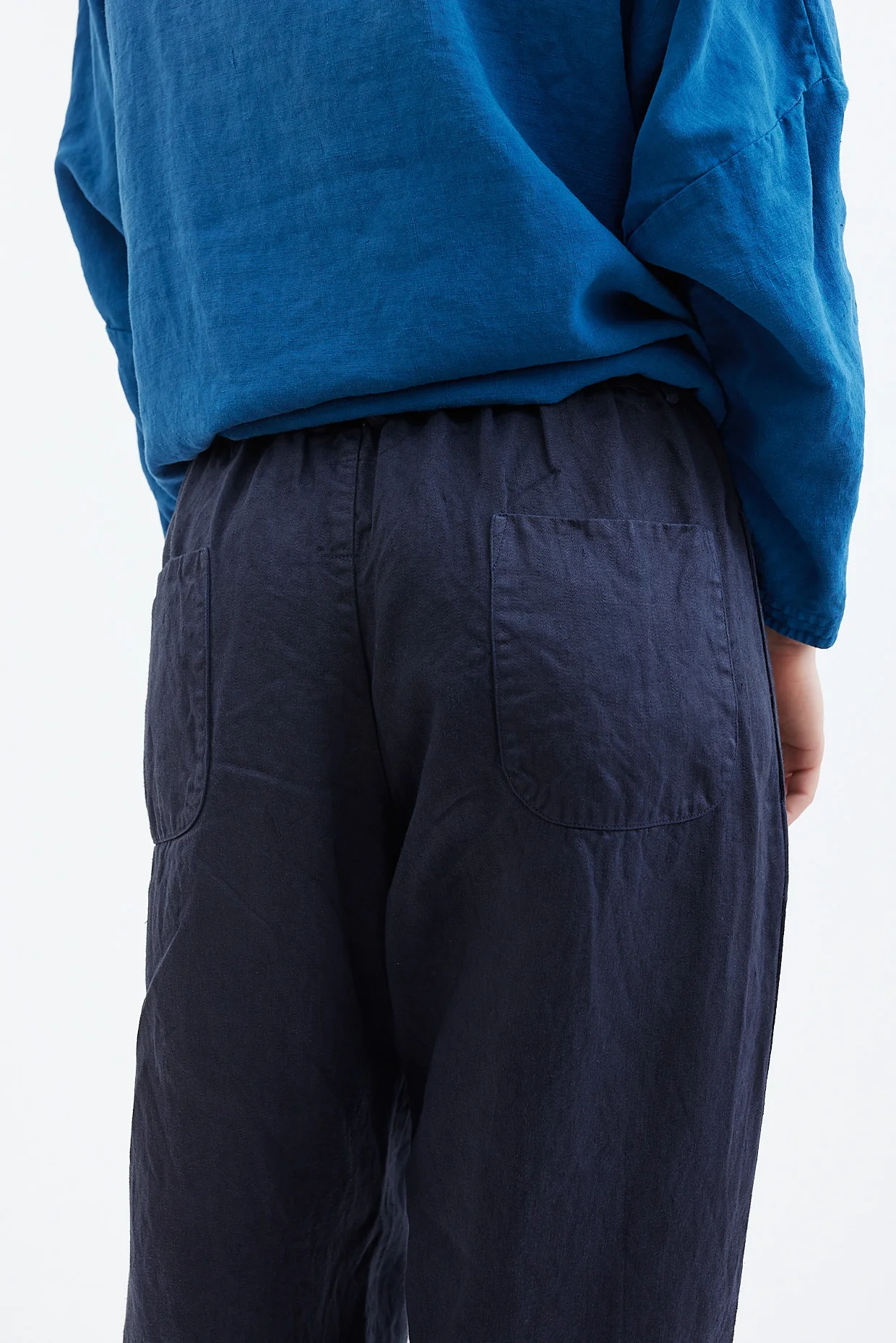 Chez Vidalenc - Pants - Linen Drill Gary - Navy - Image 4