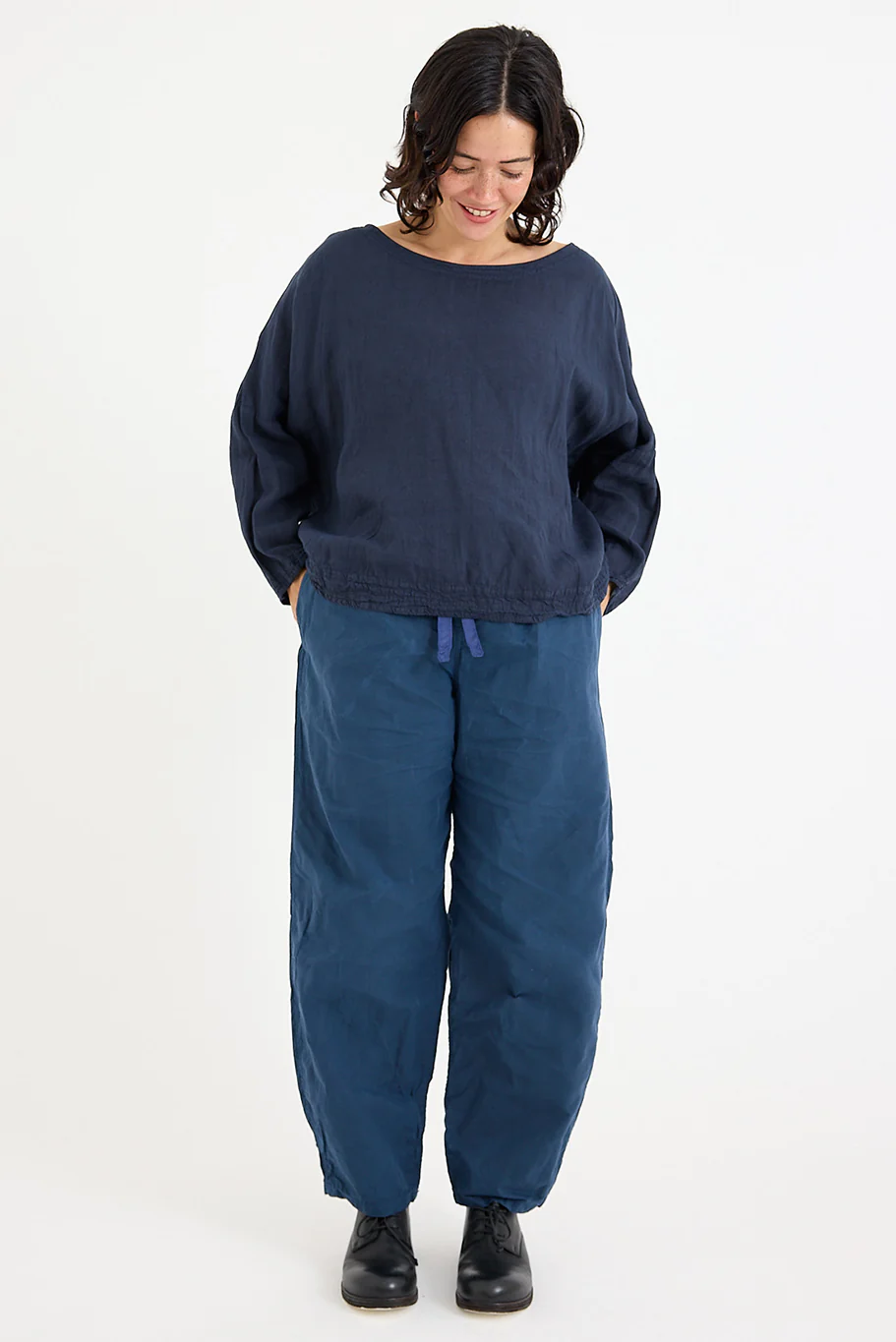 Chez Vidalenc - Coulisse Pants - Cotton Sailor - Blue - Image 3