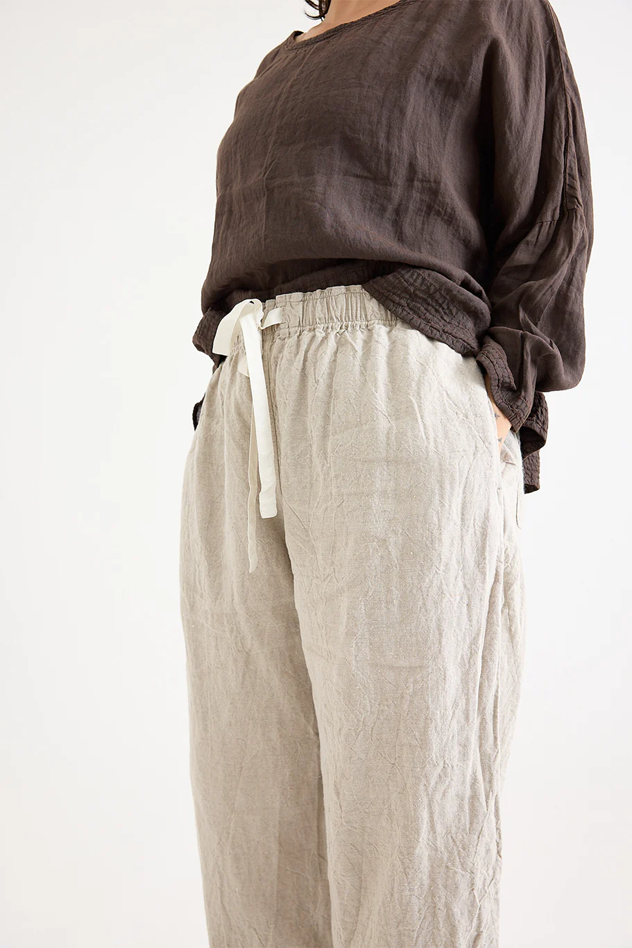 Chez Vidalenc - Coulisse Pants - Linen - Natural - Image 3