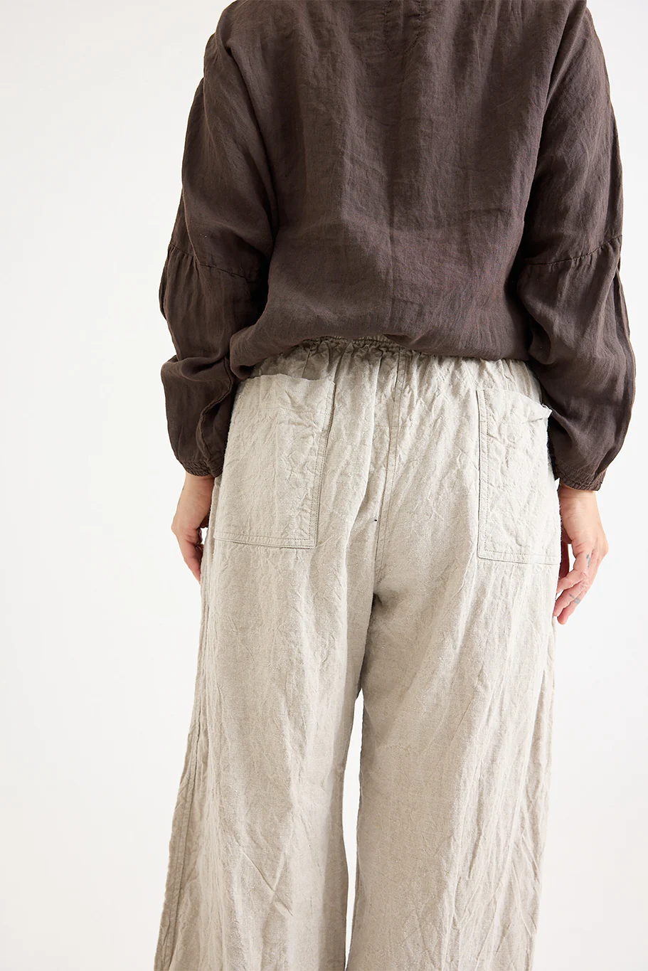 Chez Vidalenc - Coulisse Pants - Linen - Natural - Image 4