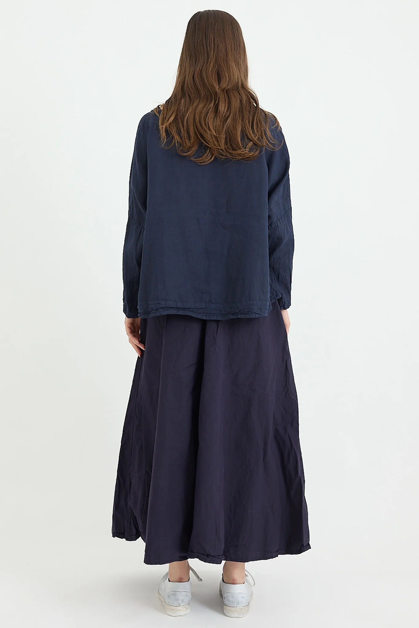 Chez Vidalenc - Carré Top - Light Linen - Navy - Image 5