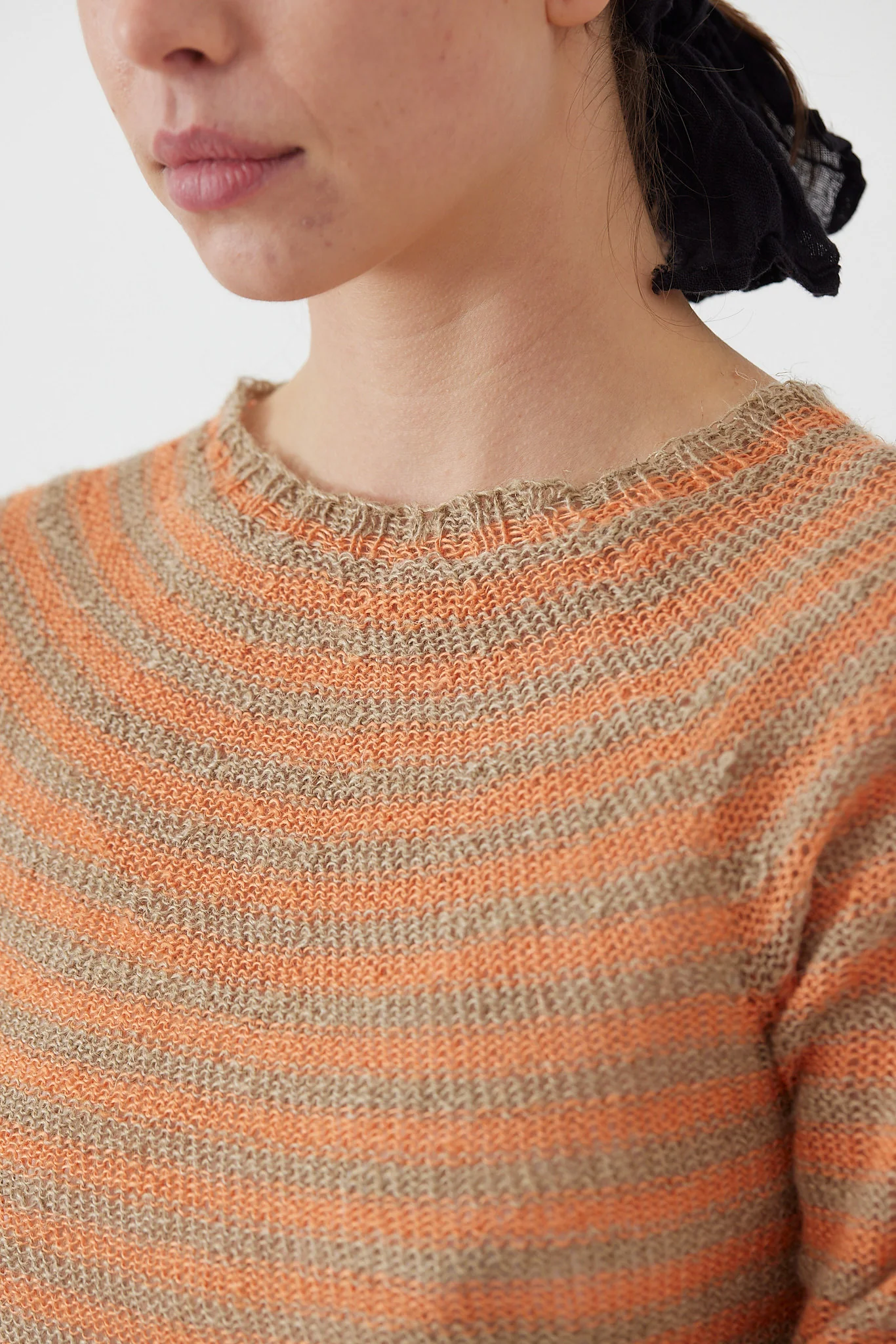 Daniela Gregis - Andrea Girocollo Hand-Knitted Sweater - Natural Peach - Image 5