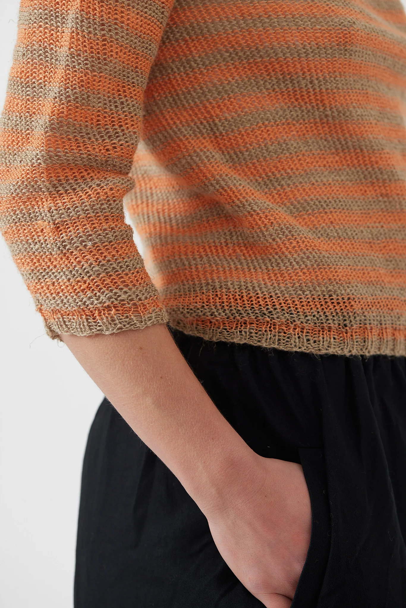 Daniela Gregis - Andrea Girocollo Hand-Knitted Sweater - Natural Peach - Image 6