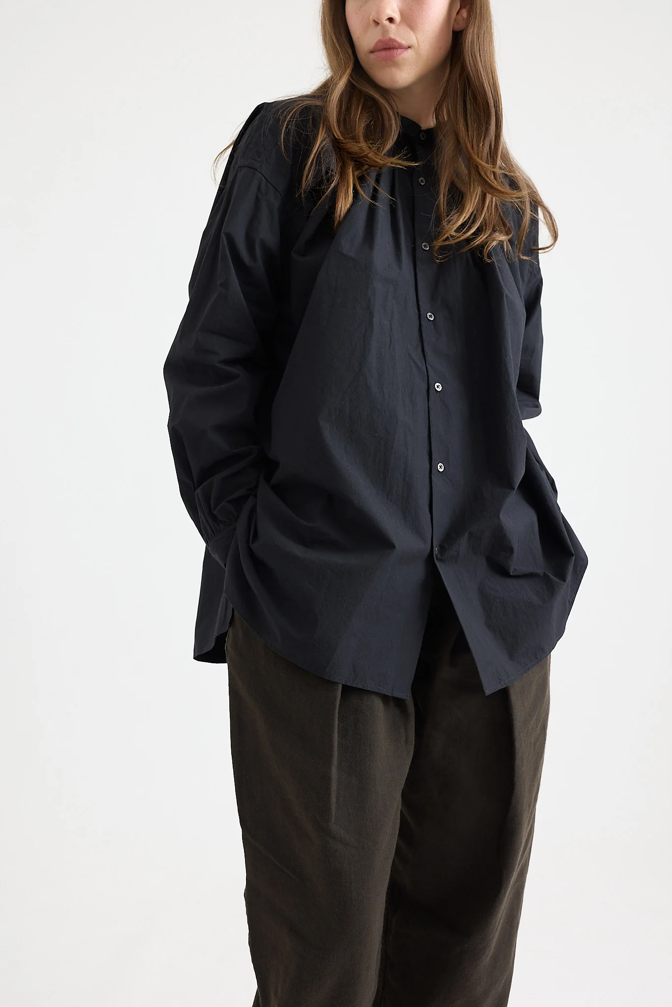 Kaval - Wide Gather Blouse - Typewriter Cotton - Image 4