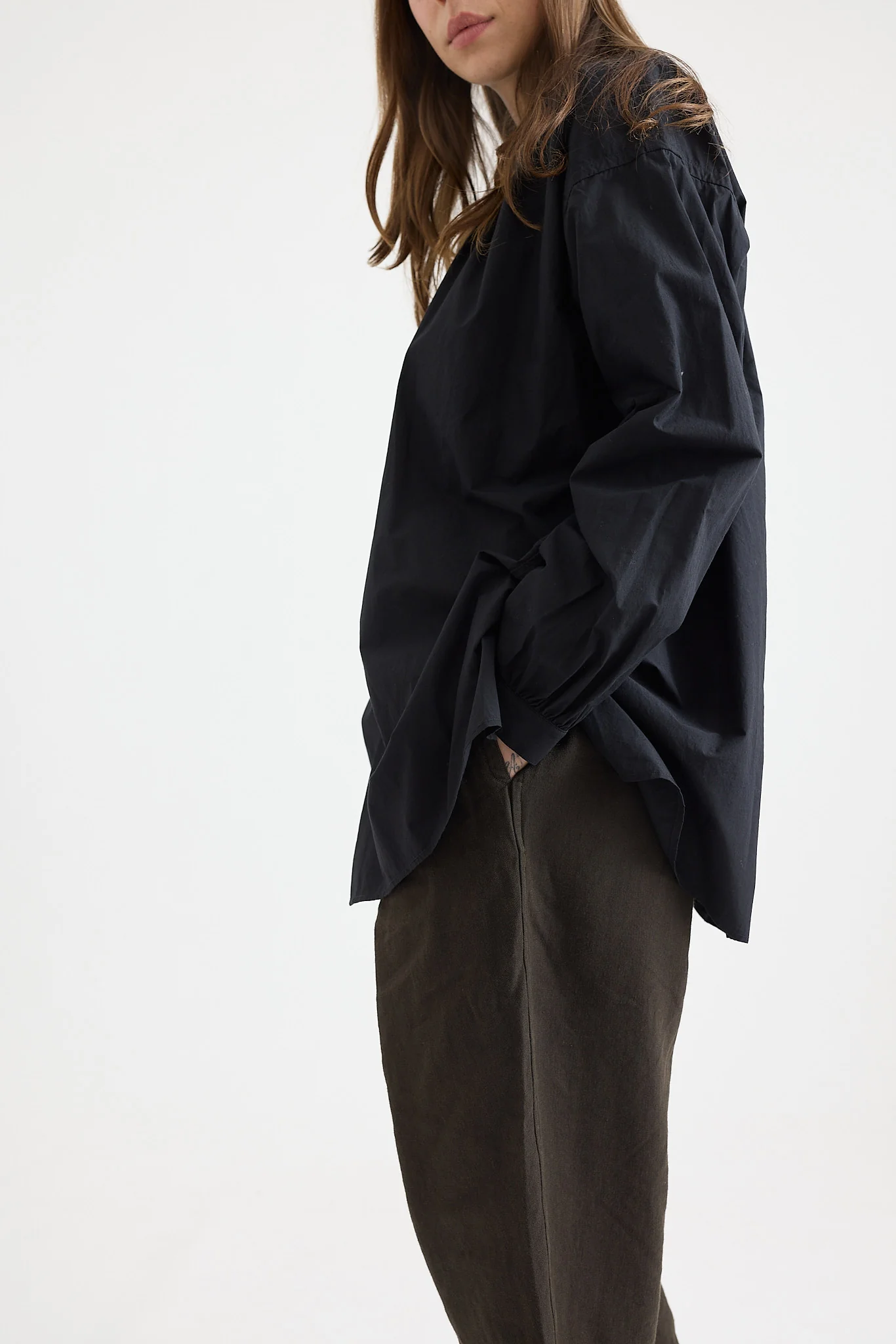Kaval - Wide Gather Blouse - Typewriter Cotton - Image 5