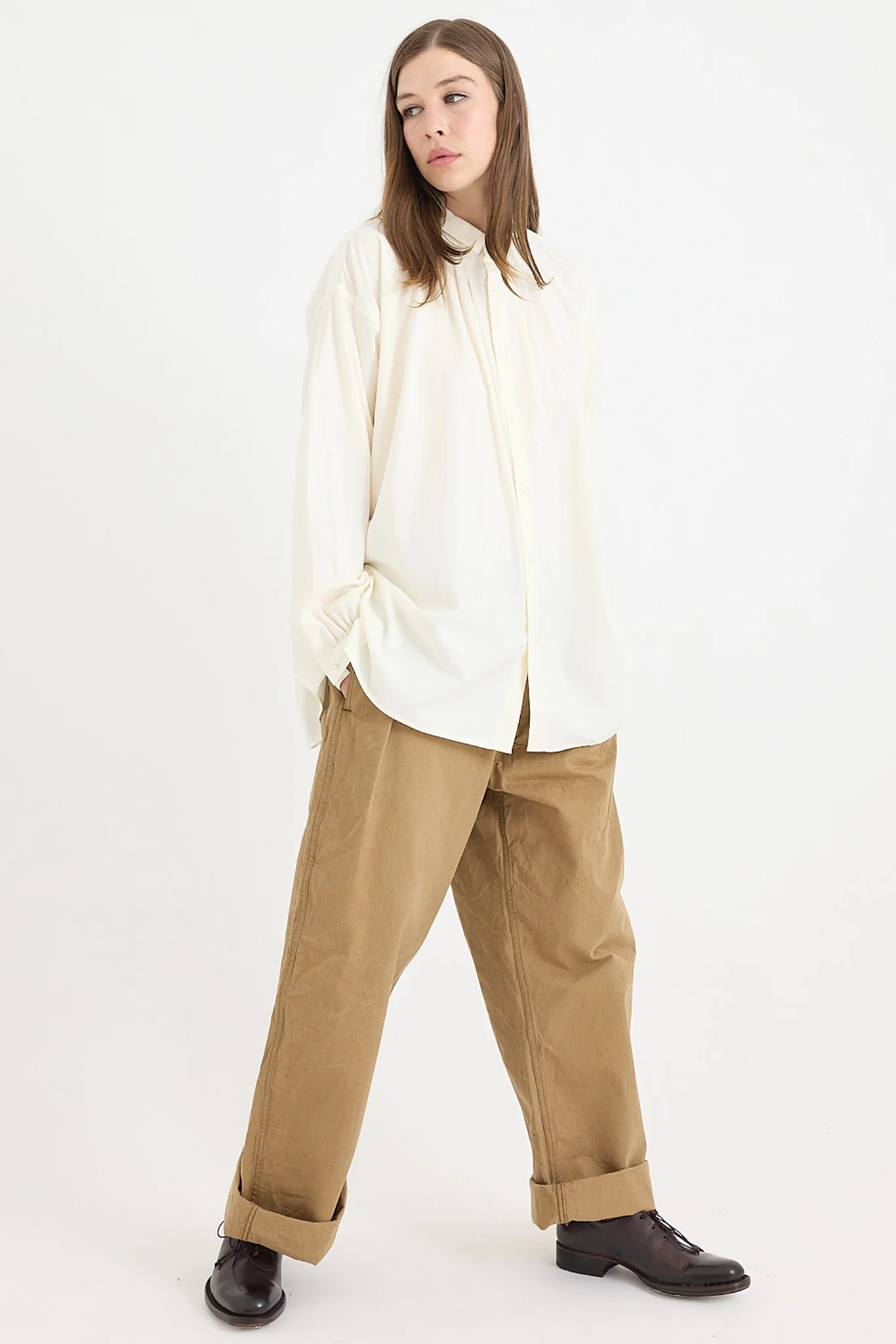 Kaval - Wide Gather Blouse - Natural - Image 4