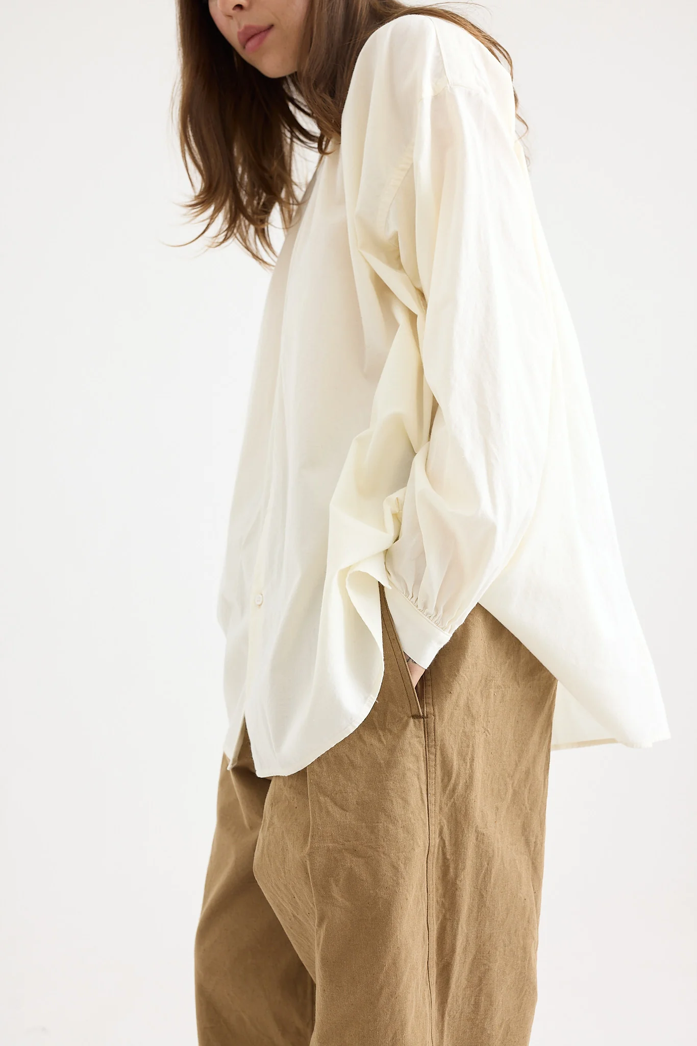 Kaval - Wide Gather Blouse - Natural - Image 6