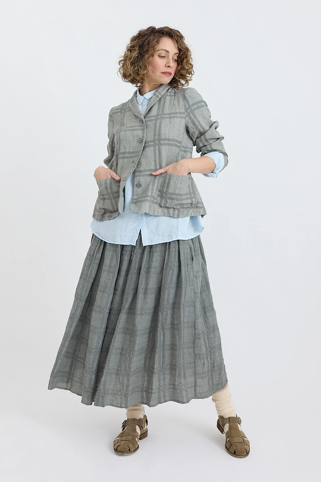Manuelle Guibal - Fifi Check Gathered Skirt - Image 5