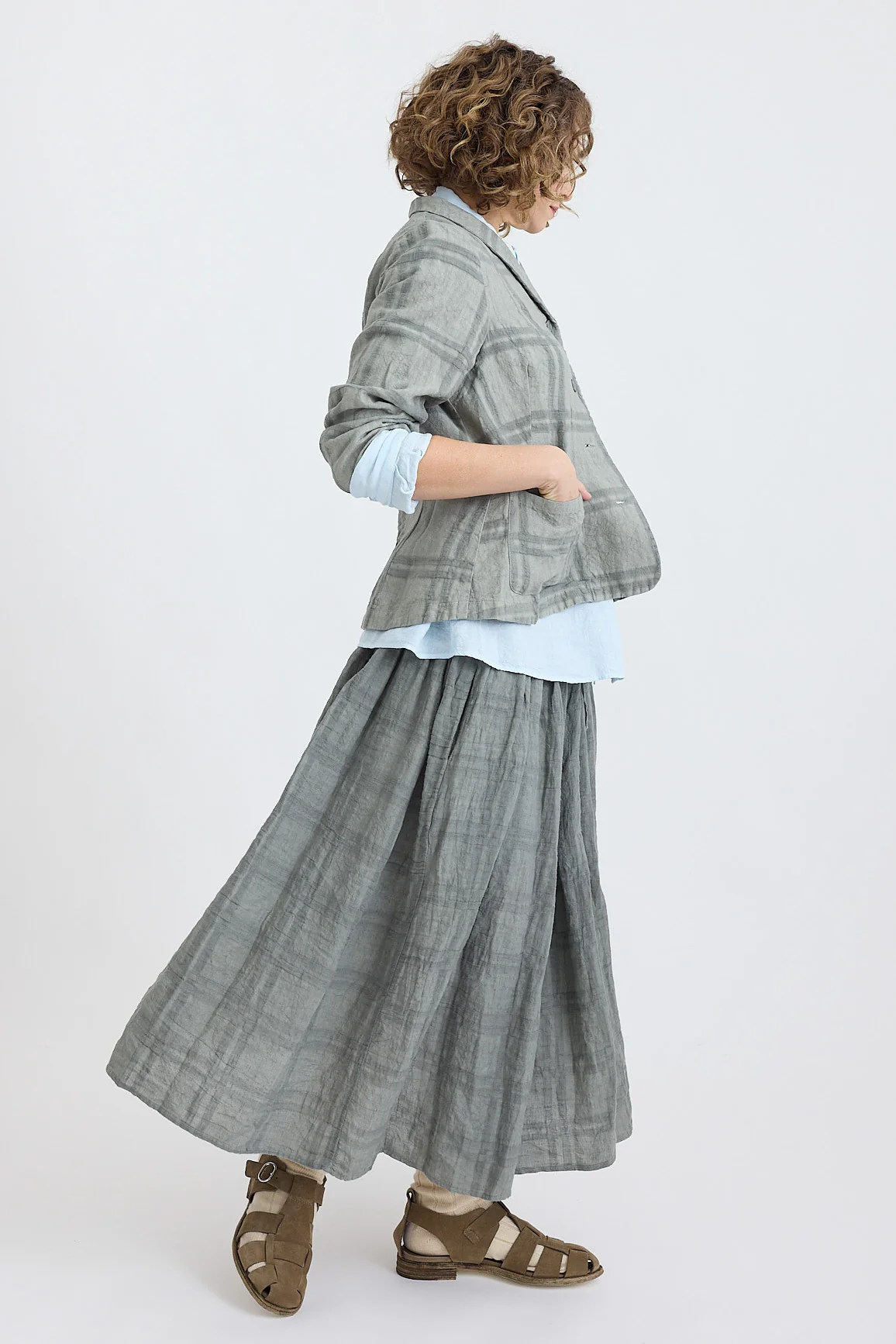 Manuelle Guibal - Fifi Check Gathered Skirt - Image 7