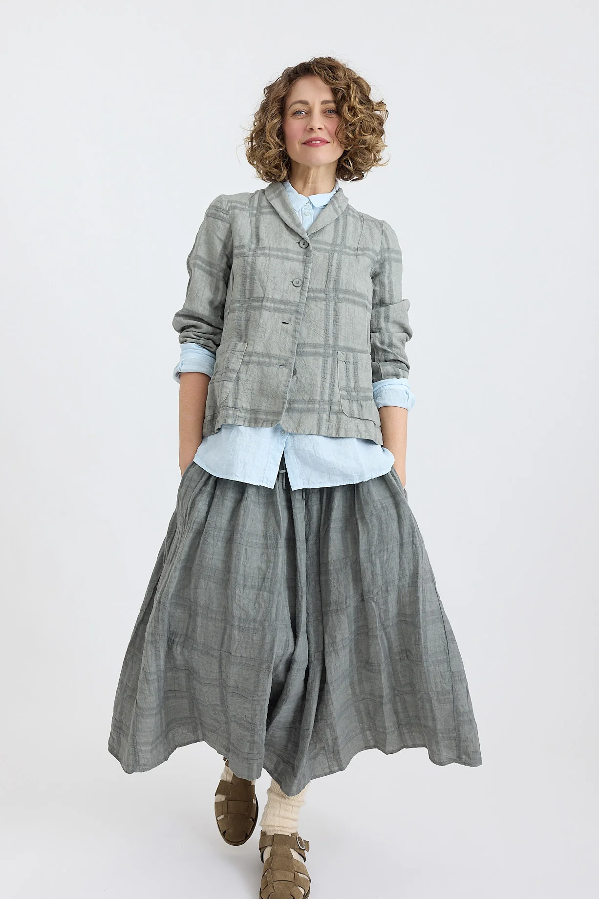 Manuelle Guibal - Fifi Check Gathered Skirt - Image 8