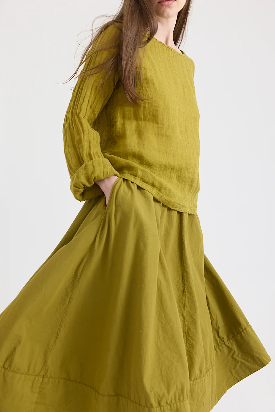 Metta - Ash A-line Skirt - Cotton Twill - Image 5