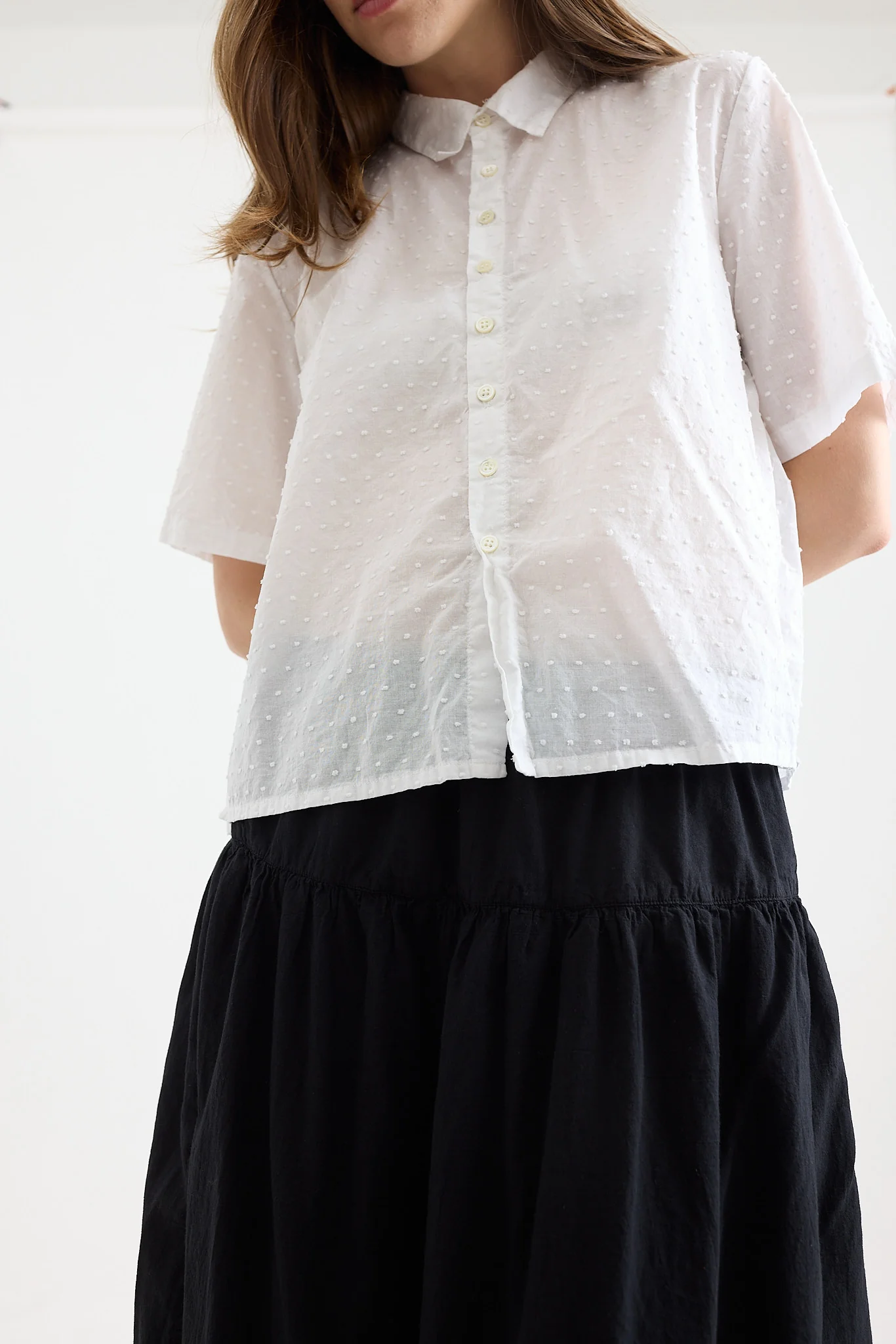 Metta - Azalea Skirt - Double Layered Cotton Voile with Lace Hem - Image 3