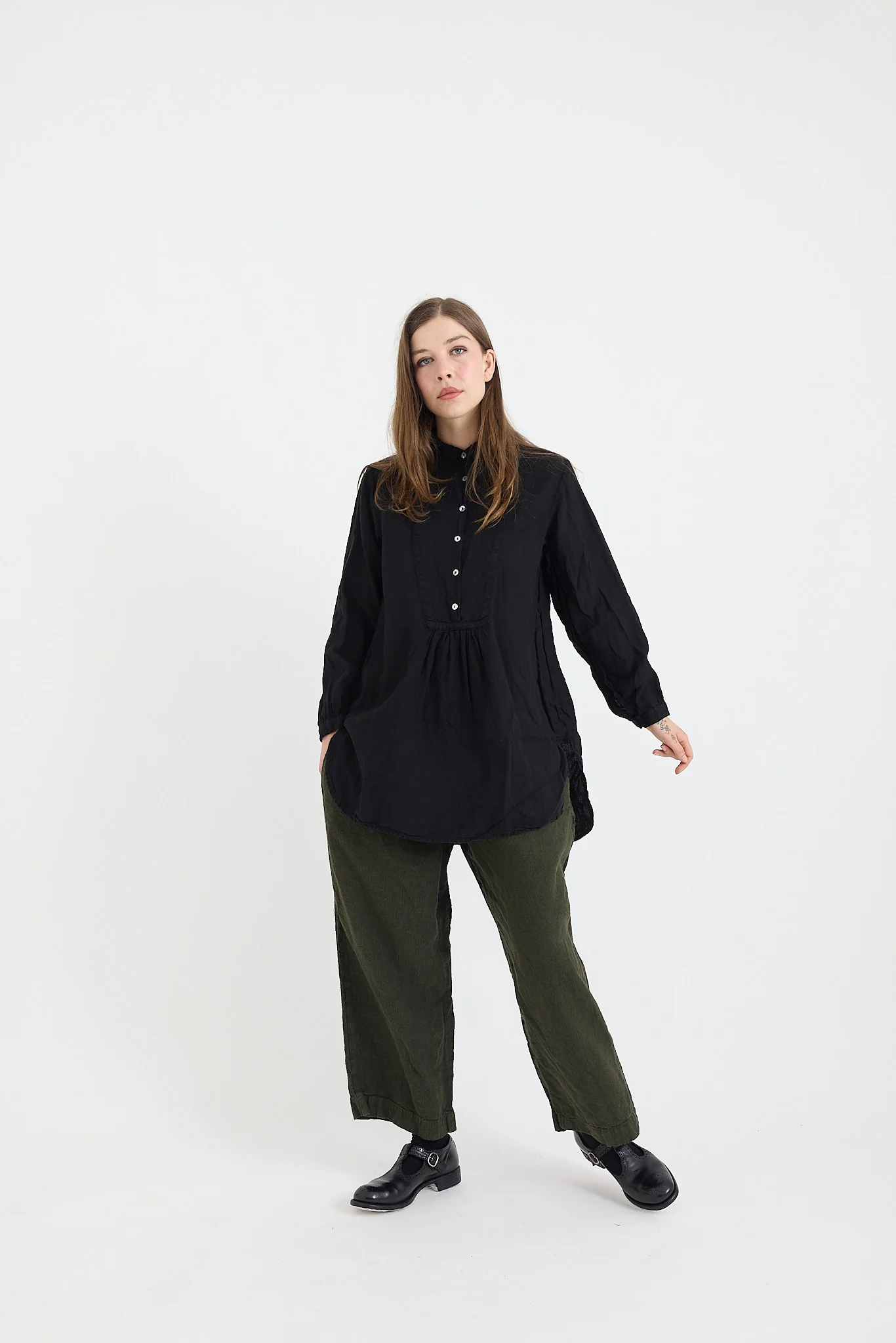 Metta - Francoise French Shirt - Light Linen - Image 13