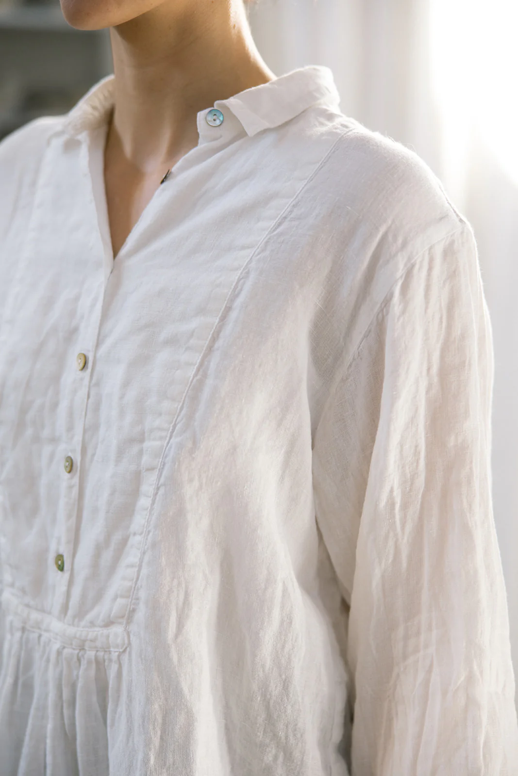 Metta - Francoise French Shirt - Light Linen - Image 19