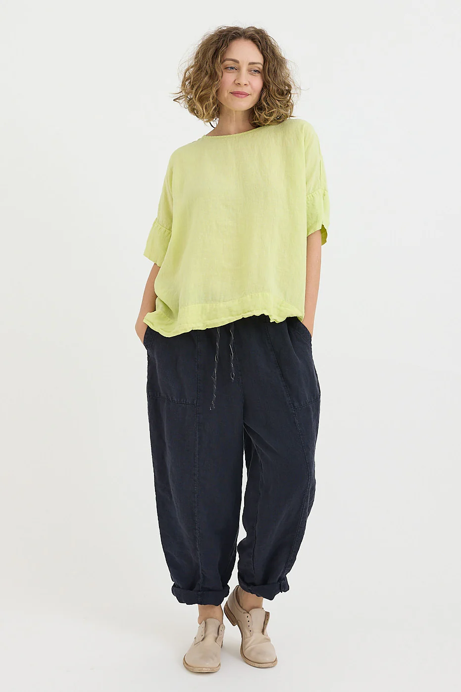 Metta - Frankie Peg Pant - Mid Weight Linen - Image 4