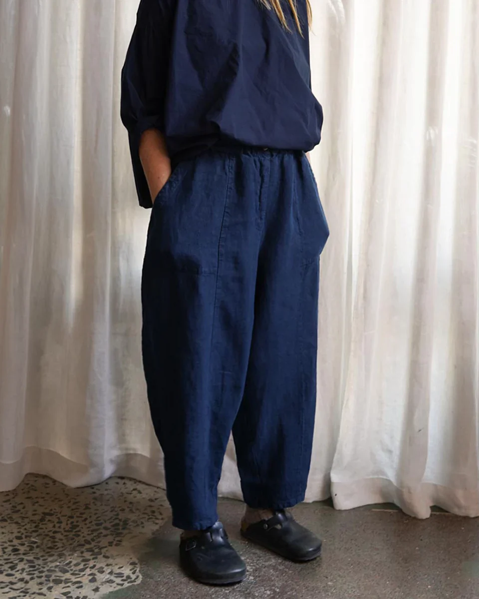 Metta - Frankie Peg Pant with Zipper - Mid Weight Linen - Image 7