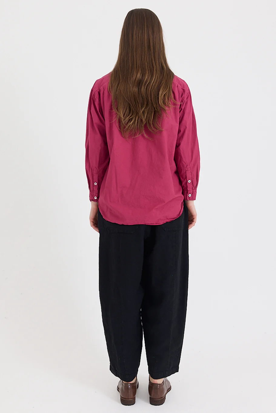 Metta - Italy Collarless Shirt - Cotton Poplin - Image 8