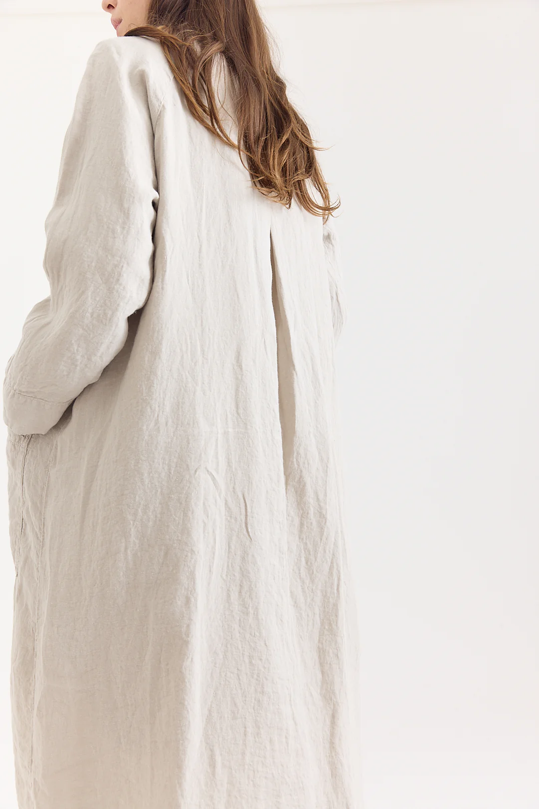 Metta - Linden Shirt Dress - Light Linen - Image 3