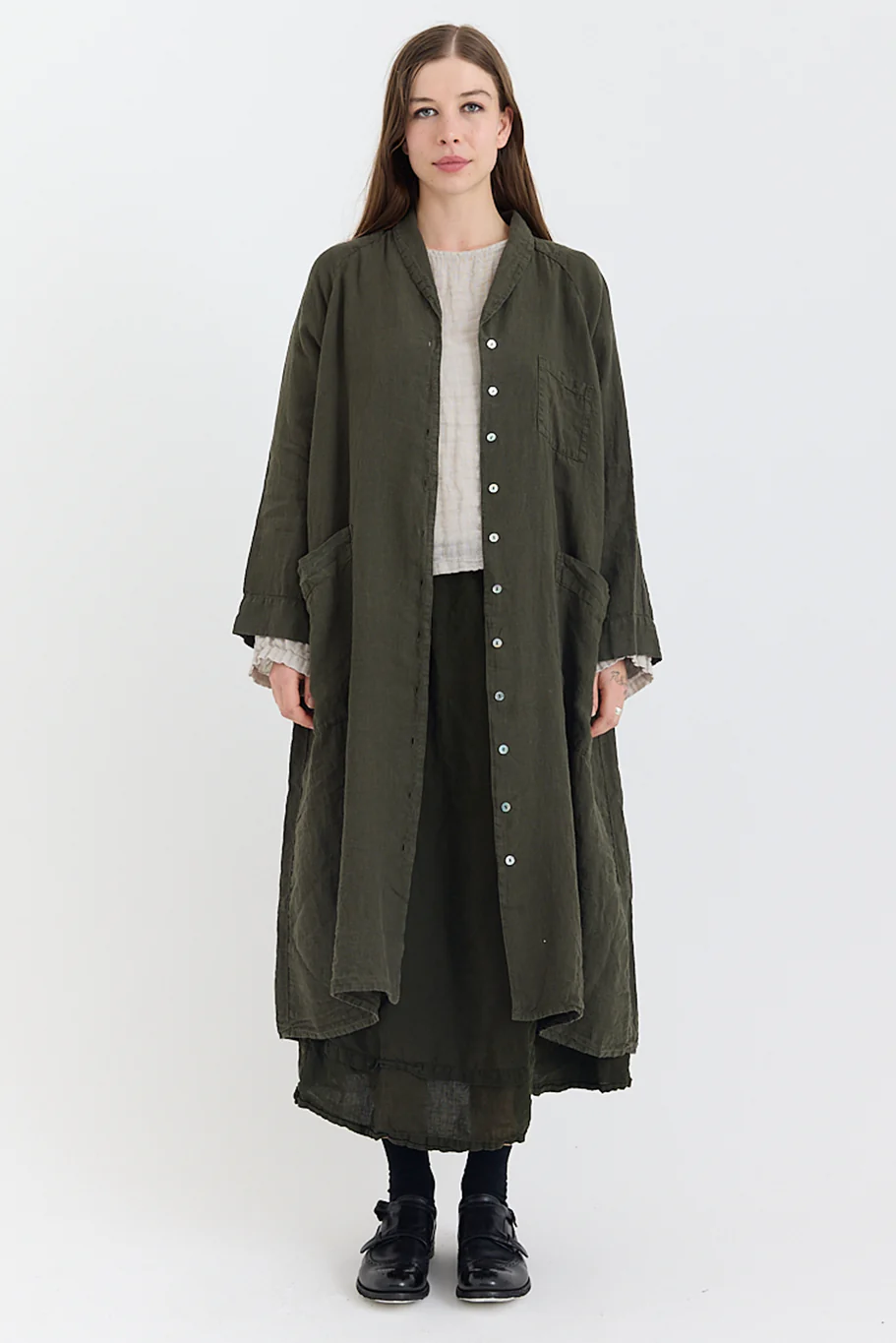 Metta - Linden Shirt Dress - Light Linen - Image 4