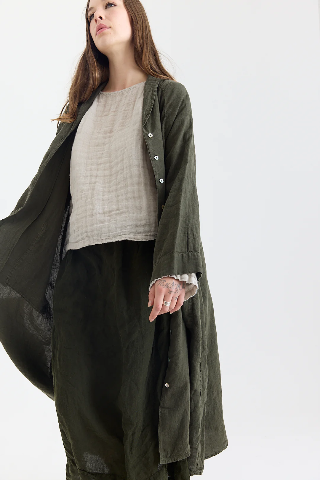 Metta - Linden Shirt Dress - Light Linen - Image 7