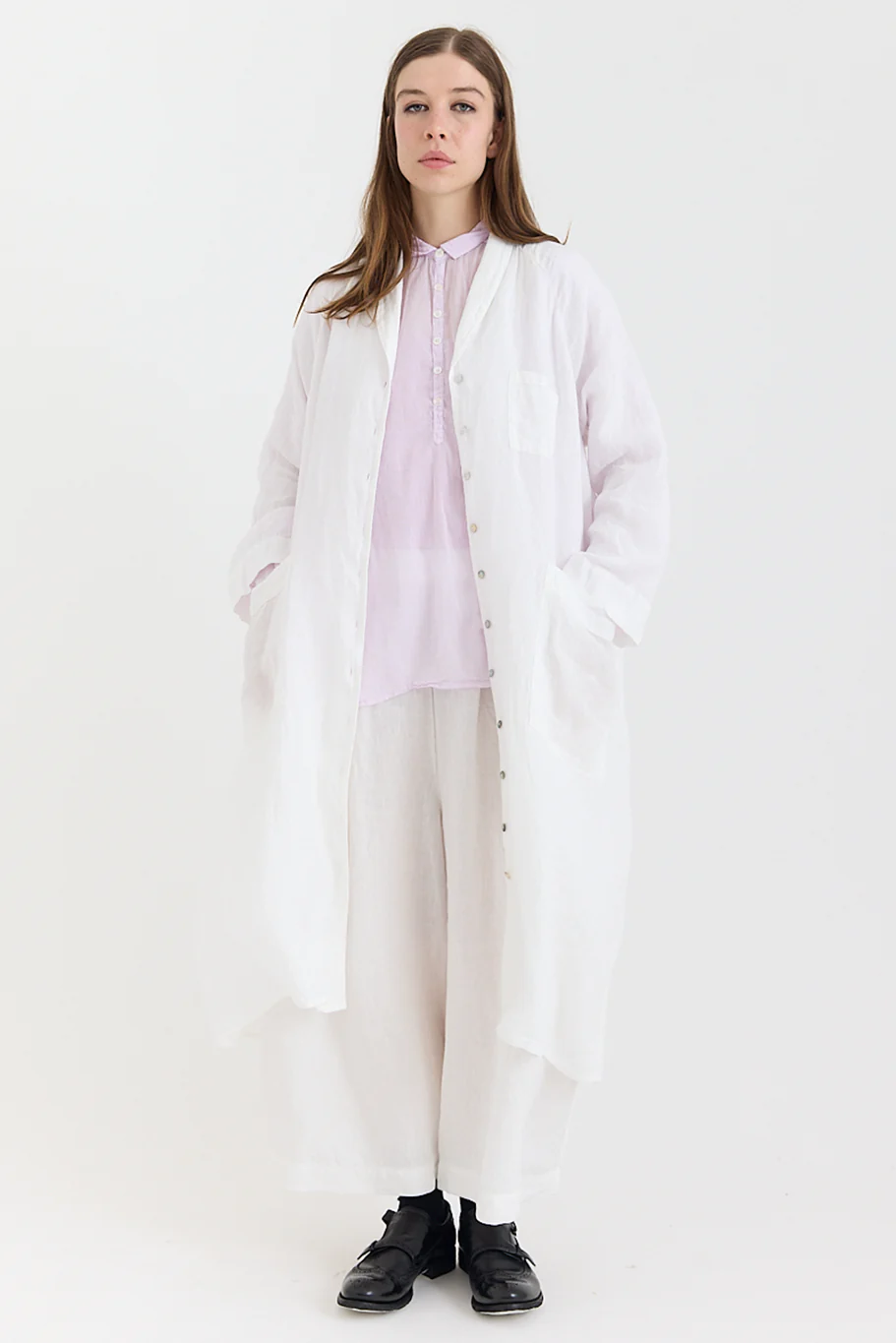 Metta - Linden Shirt Dress - Light Linen - Image 8