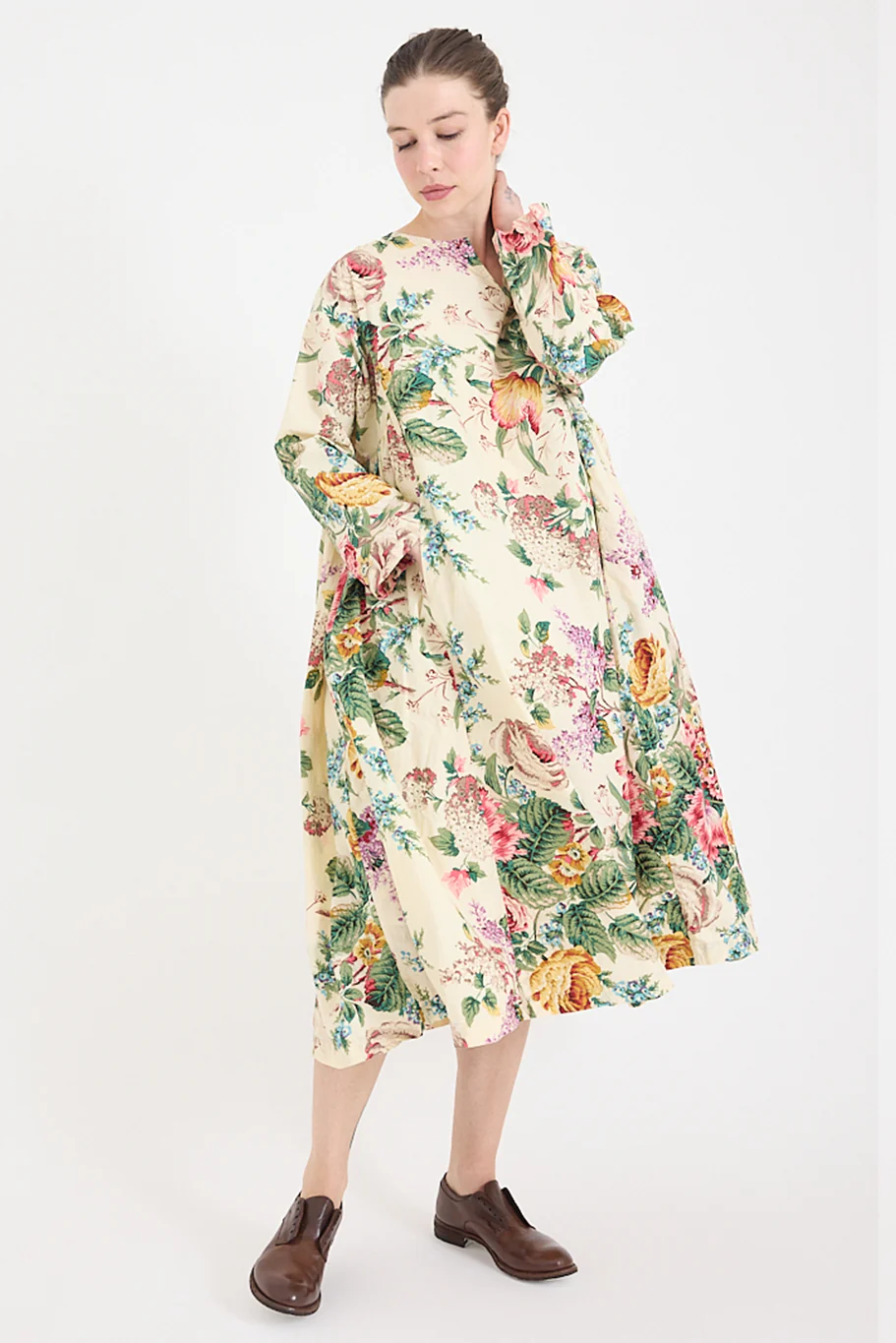 Metta - Nomi Dress - Bouquet Print Cotton Poplin - Image 3