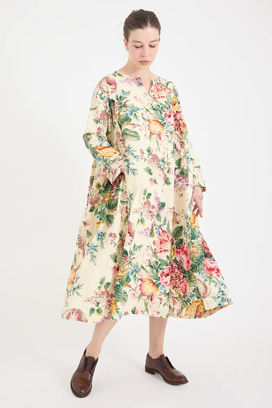 Metta - Nomi Dress - Bouquet Print Cotton Poplin - Image 5