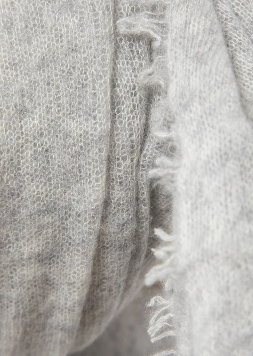 Mirror In The Sky - Open Knitted Cashmere Shawl Plain - Image 4