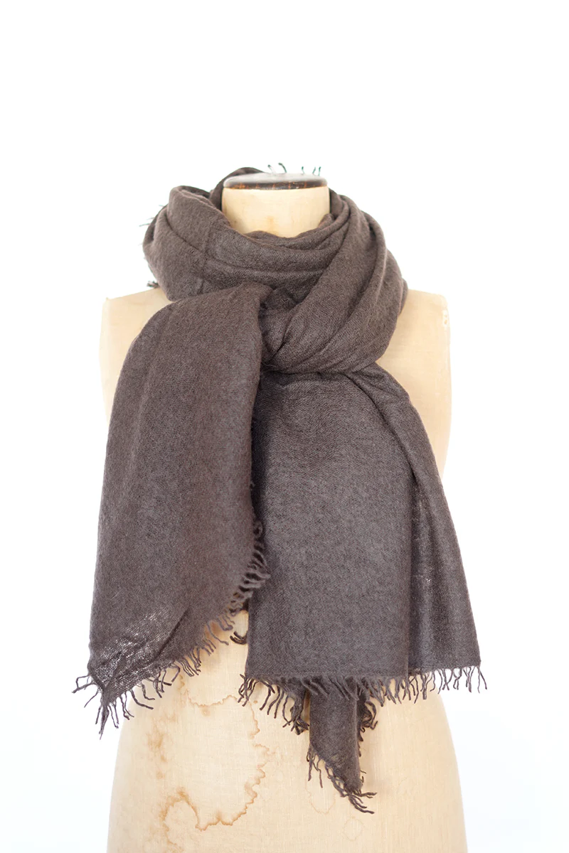 Mirror In The Sky - Open Knitted Cashmere Shawl Plain - Image 5