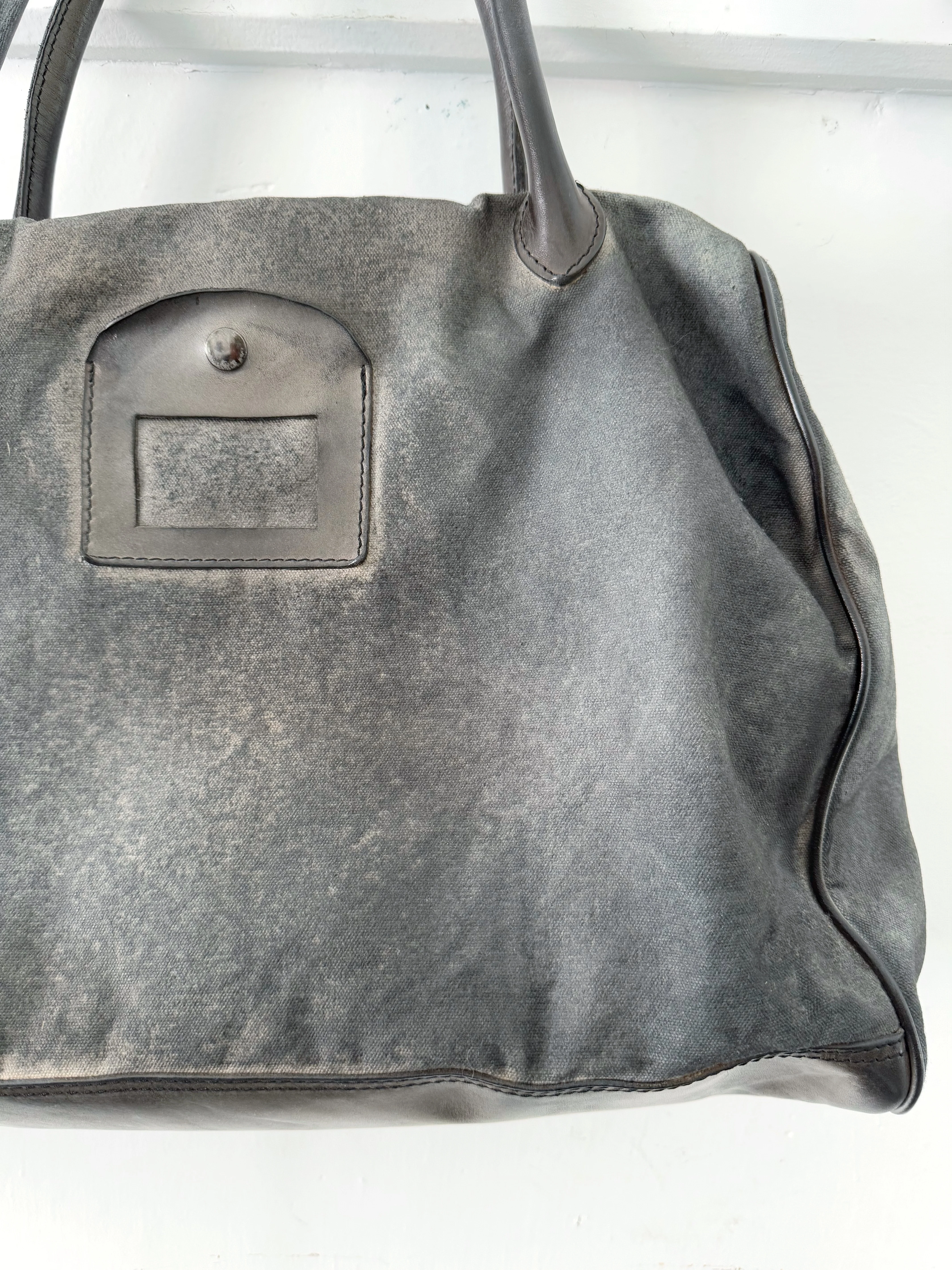 Numero 10 - Monzeglio Canvas/Leather Bag - Black - Image 3
