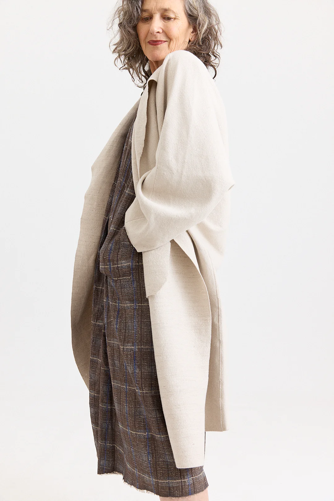 Boboutic - Double Breasted Duster Coat - Pearl - Image 3
