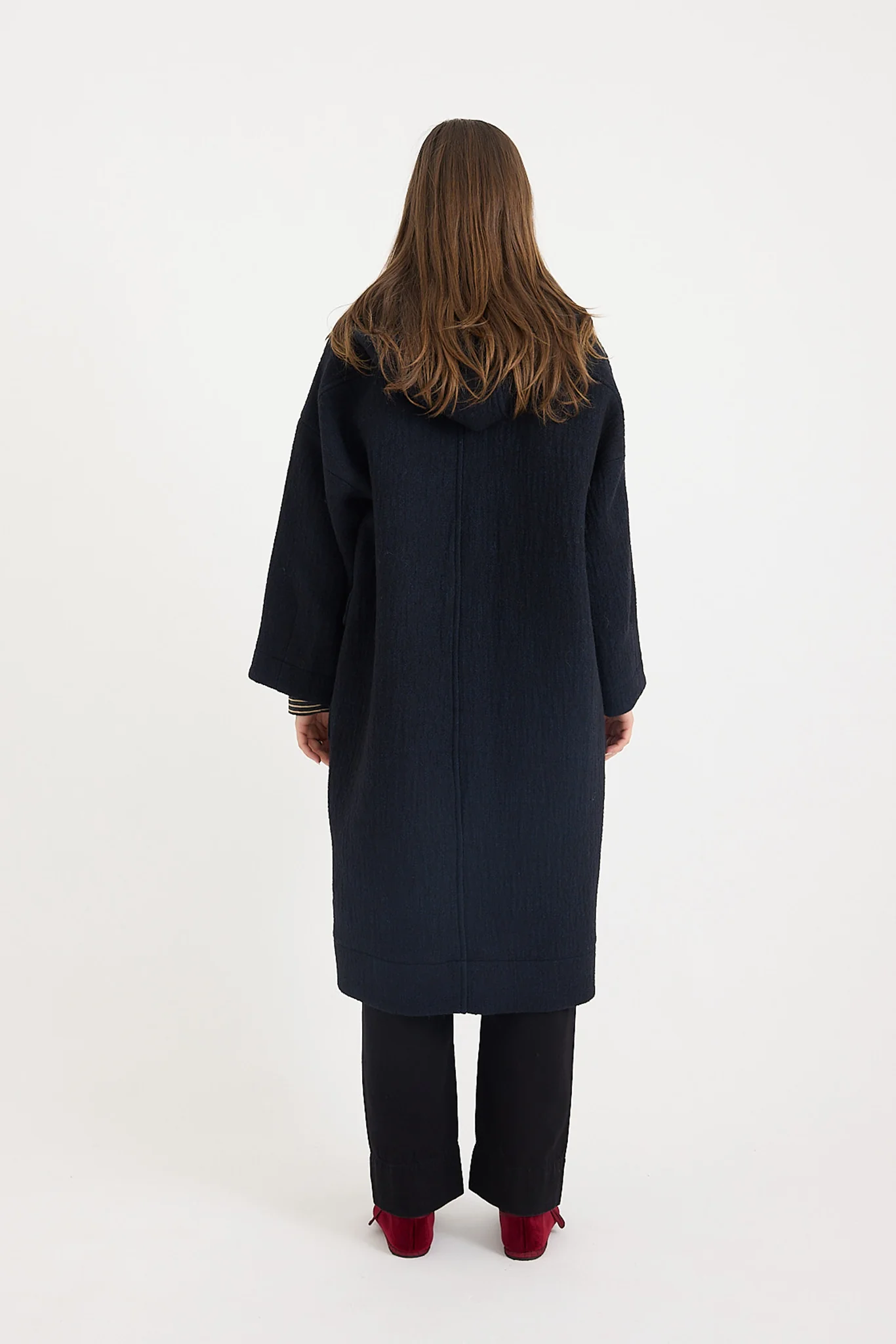Toast - Wool Hooded Coat - Dark Navy - Image 6