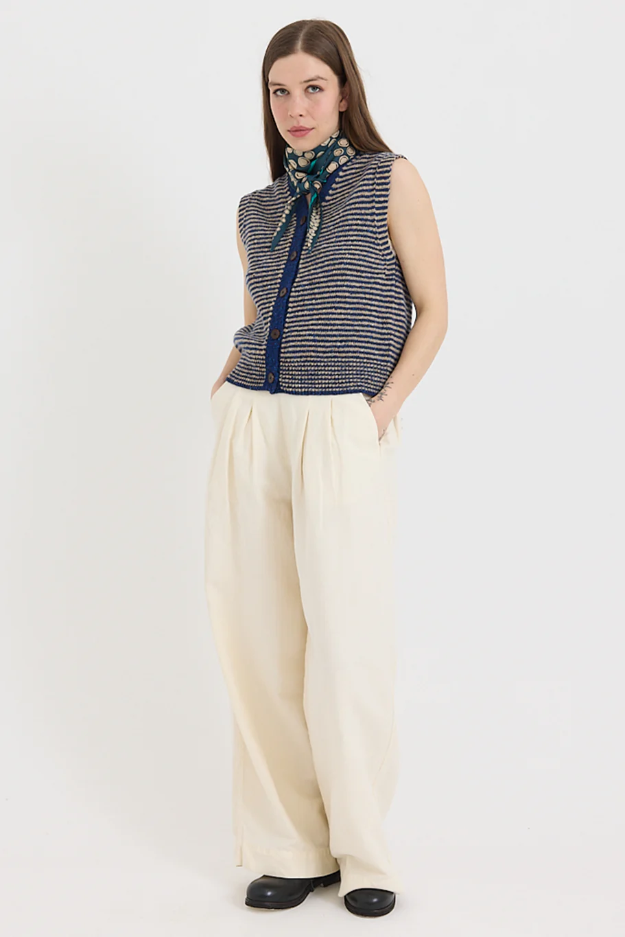 Toast - Spotted Carapace Print Silk Bandana - Image 3